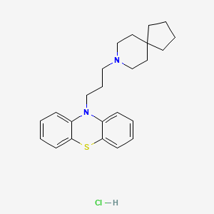 molecular formula C24H31ClN2S B14724532 Phenothiazine, 10-(3-(8-azaspiro(4.5)dec-8-yl)propyl)-, hydrochloride CAS No. 6532-68-9