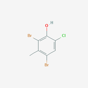 molecular formula C7H5Br2ClO B14724542 2,4-Dibromo-6-chloro-3-methylphenol CAS No. 5415-78-1