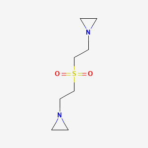 molecular formula C8H16N2O2S B14724610 Aziridine, 1,1'-(sulfonyldiethylene)bis- CAS No. 13784-85-5