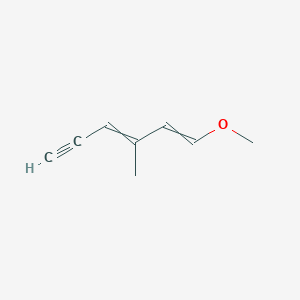 molecular formula C8H10O B14724685 1-Methoxy-3-methylhexa-1,3-dien-5-yne CAS No. 5390-69-2