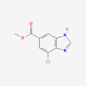 molecular formula C9H7ClN2O2 B1472496 Methyl 7-chloro-1H-1,3-benzodiazole-5-carboxylate CAS No. 1354756-15-2