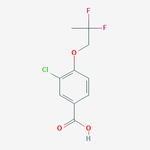 molecular formula C10H9ClF2O3 B1472504 3-Chloro-4-(2,2-difluoropropoxy)benzoic acid CAS No. 1476028-07-5