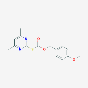 molecular formula C15H16N2O3S B147251 S-(4,6-Dimethylpyrimidin-2-yl) O-(p-methoxybenzyl) thiocarbonate CAS No. 41840-29-3