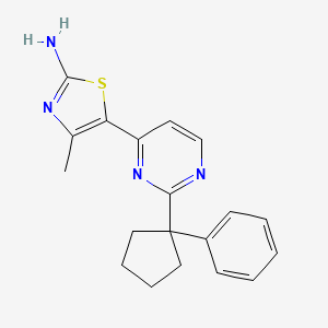molecular formula C19H20N4S B1472528 4-Methyl-5-(2-(1-phenylcyclopentyl)-pyrimidin-4-yl)thiazol-2-amine CAS No. 1217487-38-1