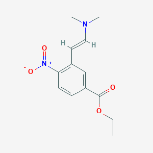 molecular formula C13H16N2O4 B1472547 Ethyl 3-[(E)-2-(dimethylamino)ethenyl]-4-nitrobenzoate CAS No. 32991-05-2