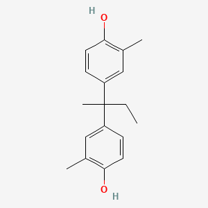 molecular formula C18H22O2 B14725984 4,4'-(1-Methylpropylidene)bis(o-cresol) CAS No. 6420-65-1