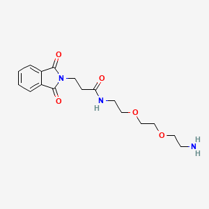 molecular formula C17H23N3O5 B1472609 N-(2-(2-(2-aminoethoxyl)ethoxy)ethyl)-3-(1,3-dioxoisoindolin-2-yl)propanamide CAS No. 1429293-22-0