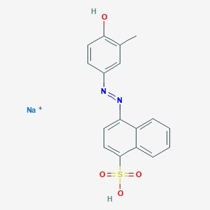 molecular formula C17H14N2NaO4S+ B14726143 Sodium;4-[(4-hydroxy-3-methylphenyl)diazenyl]naphthalene-1-sulfonic acid CAS No. 6300-26-1