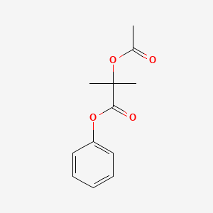 molecular formula C12H14O4 B14726160 Phenyl 2-(acetyloxy)-2-methylpropanoate CAS No. 5420-68-8