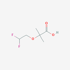 molecular formula C6H10F2O3 B1472623 Propanoic acid, 2-(2,2-difluoroethoxy)-2-methyl- CAS No. 1447942-42-8