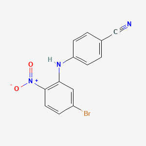 molecular formula C13H8BrN3O2 B1472624 4-(5-Bromo-2-nitrophenylamino)benzonitrile CAS No. 1464160-06-2