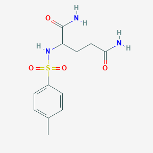 molecular formula C12H17N3O4S B14726277 N~2~-(4-Methylbenzene-1-sulfonyl)glutamamide CAS No. 5693-85-6