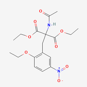 molecular formula C18H24N2O8 B14726283 Diethyl(acetylamino)(2-ethoxy-5-nitrobenzyl)propanedioate CAS No. 6335-23-5