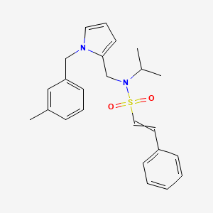 molecular formula C24H28N2O2S B14726354 N-({1-[(3-Methylphenyl)methyl]-1H-pyrrol-2-yl}methyl)-2-phenyl-N-(propan-2-yl)ethene-1-sulfonamide CAS No. 5934-36-1