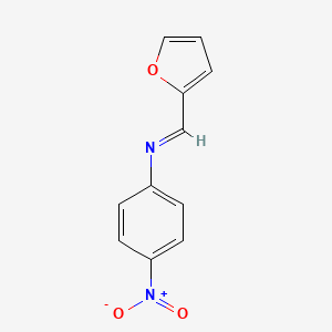 molecular formula C11H8N2O3 B14726367 Benzenamine, N-(2-furanylmethylene)-4-nitro- CAS No. 13533-24-9