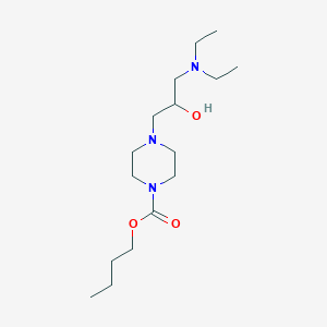 molecular formula C16H33N3O3 B14726398 Butyl 4-[3-(diethylamino)-2-hydroxypropyl]piperazine-1-carboxylate CAS No. 6958-68-5
