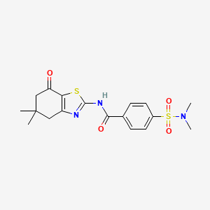 molecular formula C18H21N3O4S2 B14726411 N-(5,5-dimethyl-7-oxo-4,5,6,7-tetrahydrobenzo[d]thiazol-2-yl)-4-(N,N-dimethylsulfamoyl)benzamide CAS No. 6216-79-1