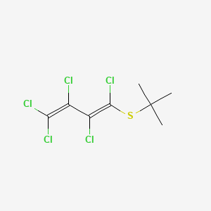 molecular formula C8H9Cl5S B14726414 Sulfide, tert-butyl pentachloro-1,3-butadienyl CAS No. 5921-61-9