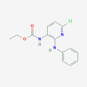 molecular formula C14H14ClN3O2 B14726419 Ethyl (2-anilino-6-chloropyridin-3-yl)carbamate CAS No. 6604-50-8