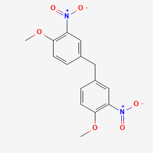molecular formula C15H14N2O6 B14726438 Bis(4-methoxy-3-nitrophenyl)methane CAS No. 6269-90-5