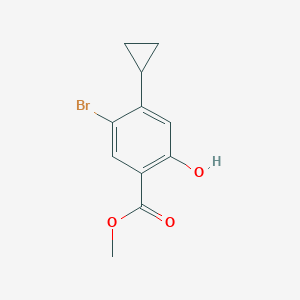 molecular formula C11H11BrO3 B1472646 Methyl 5-bromo-4-cyclopropyl-2-hydroxybenzoate CAS No. 1628750-39-9
