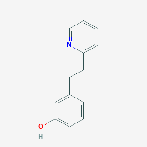 molecular formula C13H13NO B14726480 3-[2-(2-Pyridinyl)ethyl]phenol CAS No. 6297-27-4