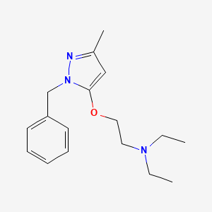 molecular formula C17H25N3O B14726491 Pyrazole, 1-benzyl-5-(2-(diethylamino)ethoxy)-3-methyl- CAS No. 5372-17-8