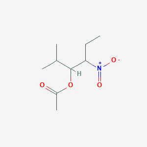 molecular formula C9H17NO4 B14726534 2-Methyl-4-nitrohexan-3-yl acetate CAS No. 5440-66-4