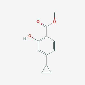 molecular formula C11H12O3 B1472655 Methyl 4-cyclopropyl-2-hydroxybenzoate CAS No. 1628750-38-8