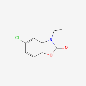 molecular formula C9H8ClNO2 B14726570 2-Benzoxazolinone, 5-chloro-3-ethyl- CAS No. 5790-91-0