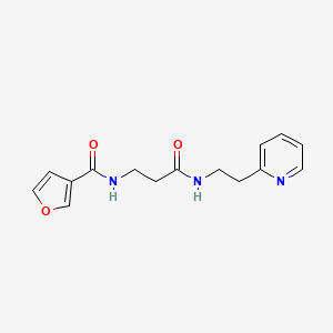 molecular formula C15H17N3O3 B14726590 N-[2-(2-pyridin-2-ylethylcarbamoyl)ethyl]furan-3-carboxamide CAS No. 6032-48-0