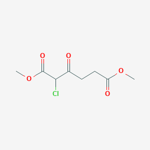 molecular formula C8H11ClO5 B14726639 Dimethyl 2-chloro-3-oxohexanedioate CAS No. 5471-22-7