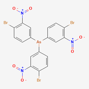 molecular formula C18H9AsBr3N3O6 B14726676 Tris(4-bromo-3-nitrophenyl)arsane CAS No. 6306-92-9