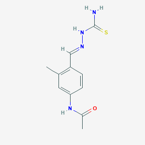 molecular formula C11H14N4OS B14726685 N-[4-[(E)-(carbamothioylhydrazinylidene)methyl]-3-methylphenyl]acetamide CAS No. 5428-52-4
