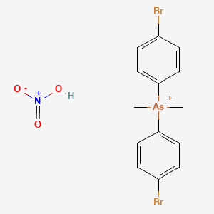 molecular formula C14H15AsBr2NO3+ B14726711 bis(4-bromophenyl)-dimethylarsanium;nitric acid CAS No. 5449-67-2