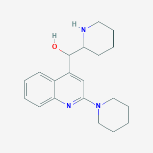 molecular formula C20H27N3O B14726729 Piperidin-2-yl-(2-piperidin-1-ylquinolin-4-yl)methanol CAS No. 5466-34-2