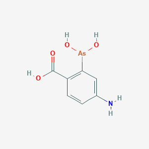 molecular formula C7H8AsNO4 B14726753 4-Amino-2-(dihydroxyarsanyl)benzoic acid CAS No. 5410-91-3
