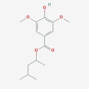 molecular formula C15H22O5 B14726803 4-Methylpentan-2-yl 4-hydroxy-3,5-dimethoxybenzoate CAS No. 5438-60-8