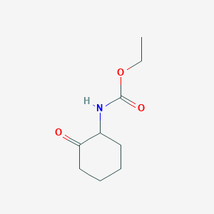 molecular formula C9H15NO3 B14726847 Carbamic acid, (2-oxocyclohexyl)-, ethyl ester CAS No. 13640-77-2
