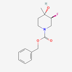 molecular formula C14H18FNO3 B1472691 benzyl (3S,4S)-3-fluoro-4-hydroxy-4-methylpiperidine-1-carboxylate CAS No. 1612176-02-9
