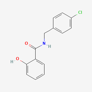 molecular formula C14H12ClNO2 B14726924 Benzamide, N-[(4-chlorophenyl)methyl]-2-hydroxy- CAS No. 13156-84-8
