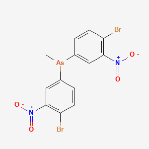 molecular formula C13H9AsBr2N2O4 B14727014 Bis(4-bromo-3-nitrophenyl)(methyl)arsane CAS No. 5449-91-2