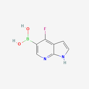 molecular formula C7H6BFN2O2 B1472702 {4-Fluoro-1H-pyrrolo[2,3-b]pyridin-5-yl}boronic acid CAS No. 1626336-01-3