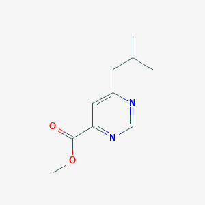 molecular formula C10H14N2O2 B1472705 Methyl 6-(2-methylpropyl)pyrimidine-4-carboxylate CAS No. 1616801-63-8