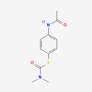 molecular formula C11H14N2O2S B14727058 S-(4-Acetamidophenyl) dimethylcarbamothioate CAS No. 13512-00-0