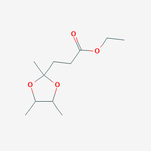 molecular formula C11H20O4 B14727064 Ethyl 3-(2,4,5-trimethyl-1,3-dioxolan-2-yl)propanoate CAS No. 5404-43-3