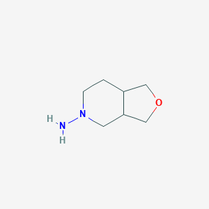 molecular formula C7H14N2O B1472708 hexahydrofuro[3,4-c]pyridin-5(3H)-amine CAS No. 2098032-47-2