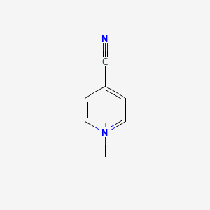 molecular formula C7H7N2+ B14727114 Pyridinium, 4-cyano-1-methyl- CAS No. 13441-45-7