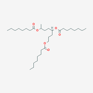 molecular formula C32H60O6 B14727188 Octane-1,4,7-triyl trioctanoate CAS No. 4958-17-2