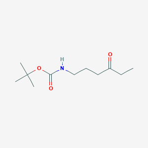molecular formula C11H21NO3 B1472727 tert-butyl N-(4-oxohexyl)carbamate CAS No. 1823014-27-2